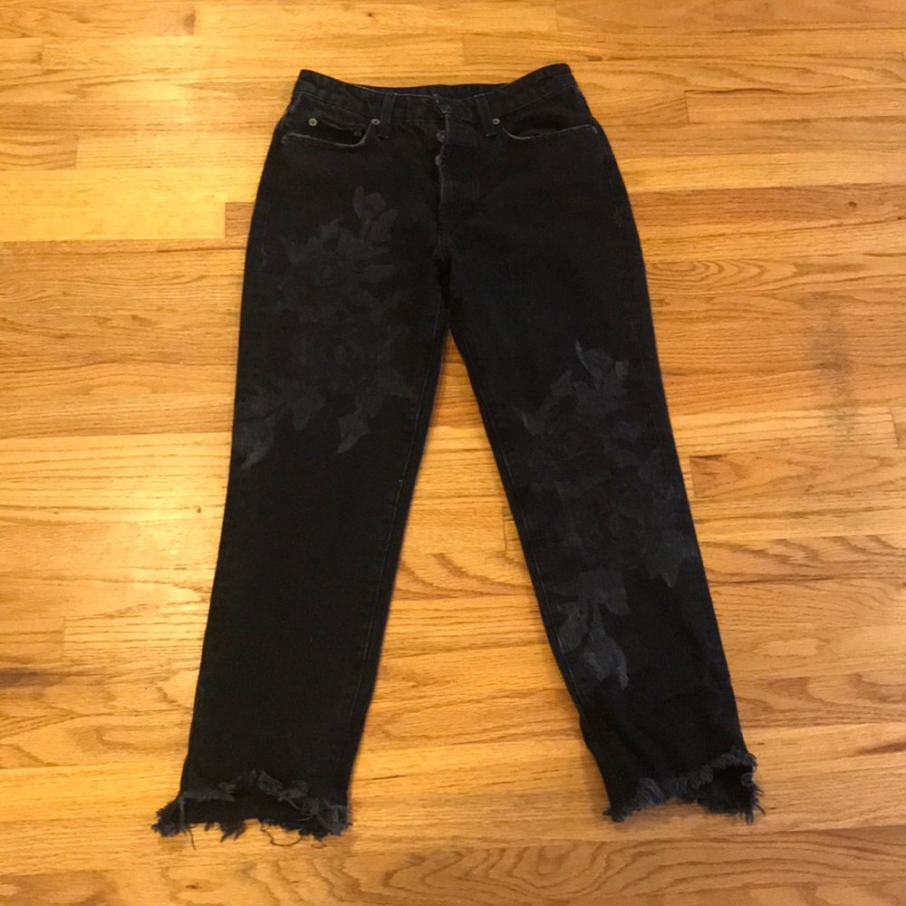 Carmar Denim High Waisted Floral Jeans